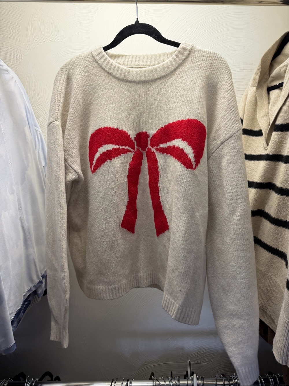 a new day Cream Bow Sweater